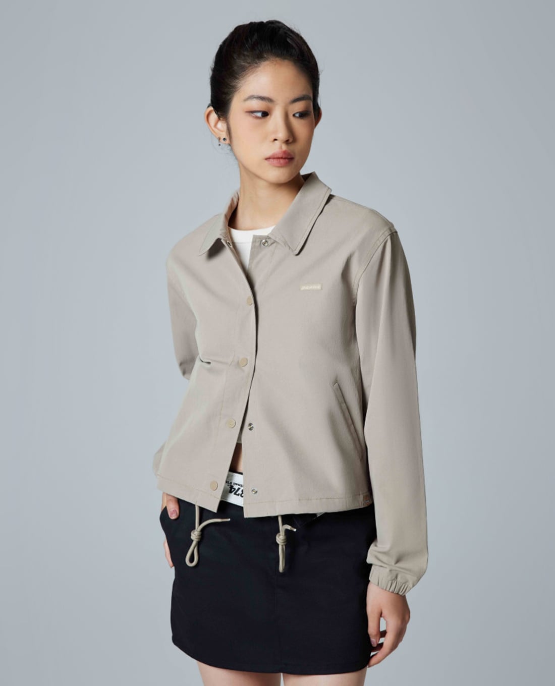 DICKIES - Áo khoác sơ mi nữ cổ bẻ tay dài thời trang