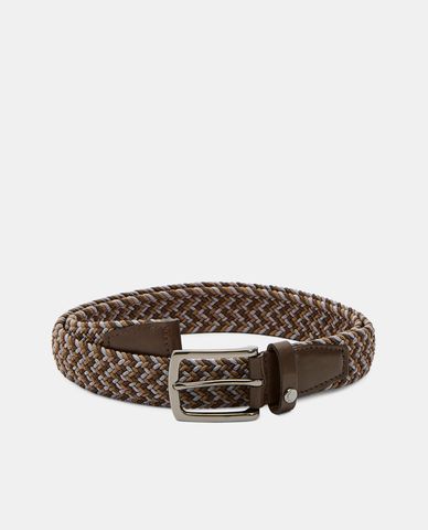  TED BAKER - Thắt lưng nam vải dệt Charcoal Coloured Elasticate 