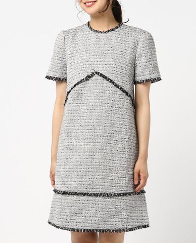  TED BAKER - Đầm mini chữ A tay ngắn cổ tròn Aleiced 