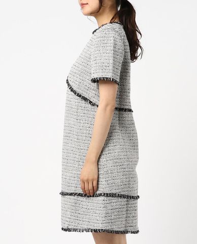  TED BAKER - Đầm mini chữ A tay ngắn cổ tròn Aleiced 