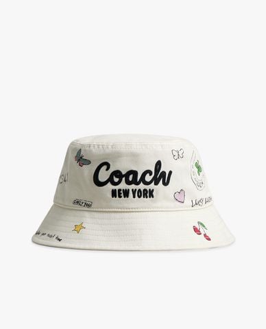  COACH - Nón bucket unisex Sketch Print 