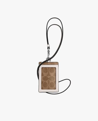  COACH - Ví đựng thẻ nam phom chữ nhật Canvas Signature 