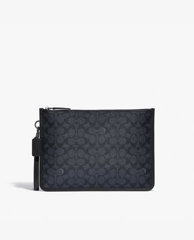  COACH - Ví nam cầm tay chữ nhật Pochette Charter En Toile Exclusive 