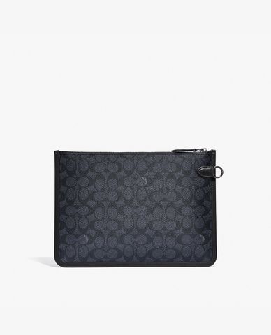  COACH - Ví nam cầm tay chữ nhật Pochette Charter En Toile Exclusive 