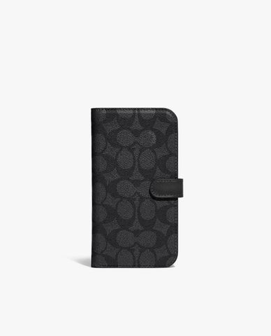  COACH - Ốp lưng điện thoại dành cho iPhone 13 Pro Max Folio In Signature Canvas 