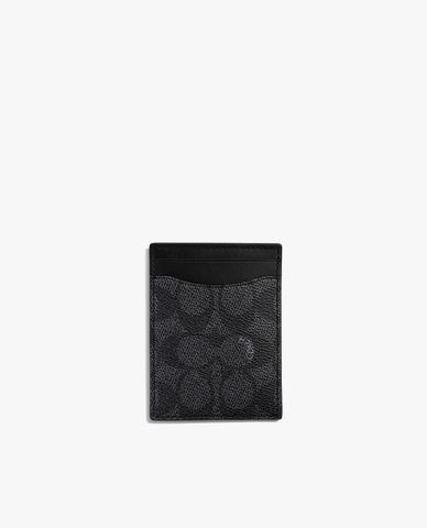  COACH - Ví đựng thẻ nam chữ nhật Money Clip Card Case 