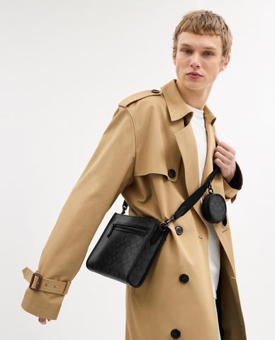  COACH - Túi đeo chéo nam phom chữ nhật Hitch Convertible 