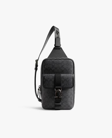  COACH - Túi đeo chéo nam phom chữ nhật thanh lịch 