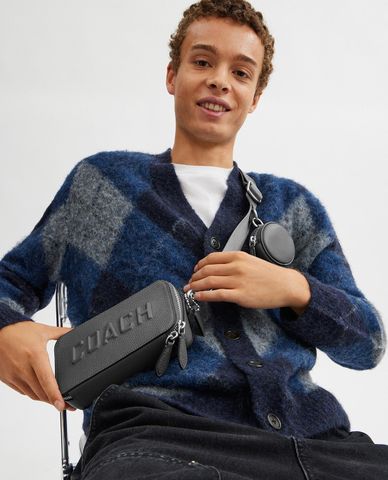  COACH - Túi đeo chéo nam phom chữ nhật Charter Slim With Coach Graphic 