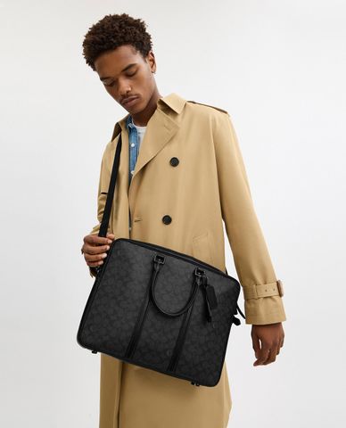  COACH - Cặp xách nam chữ nhật Metropolitan Workbag In Signature Canvas 