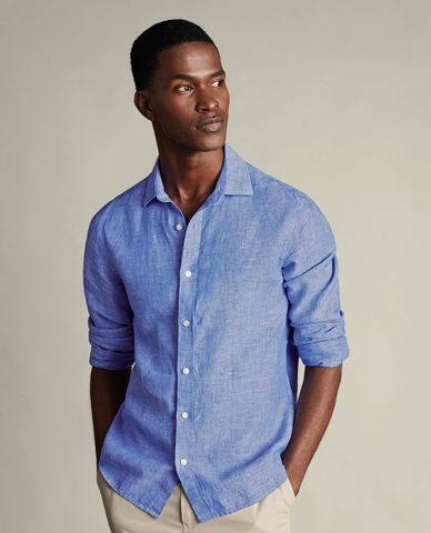  CHARLES TYRWHITT - Áo sơ mi nam cổ bẻ tay dài thời trang 