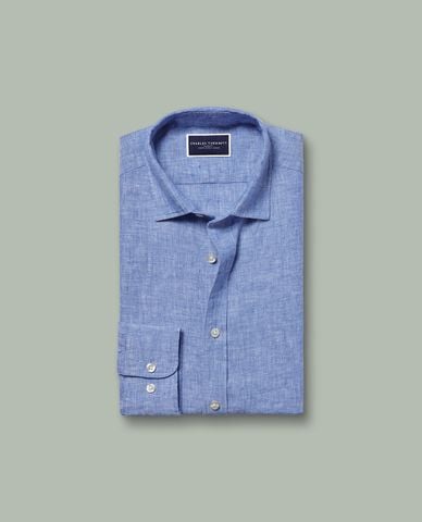  CHARLES TYRWHITT - Áo sơ mi nam cổ bẻ tay dài thời trang 