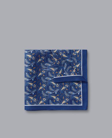  CHARLES TYRWHITT - Khăn tay nam hình vuông Paisley Print Silk 