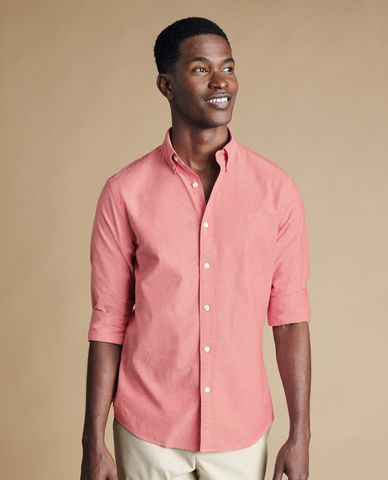  CHARLES TYRWHITT - Áo sơ mi nam tay dài Stretch Washed Oxford 