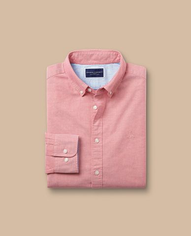  CHARLES TYRWHITT - Áo sơ mi nam tay dài Stretch Washed Oxford 