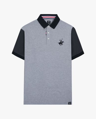  BEVERLY HILLS POLO CLUB - Áo polo nam cổ bẻ tay ngắn phối màu hiện đại 