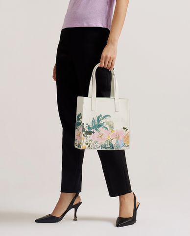  TED BAKER - Túi tote nữ phom vuông hoạ tiết hoa Meakon 