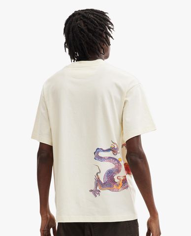  COACH - Áo thun nam cổ tròn tay ngắn phối hoạ tiết rồng New Year 