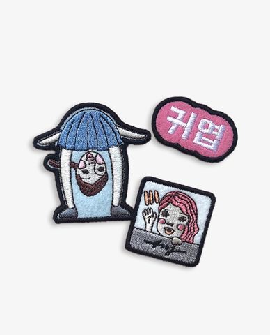  Marhen.J - Set huy hiệu cài túi xách Character Wappen 