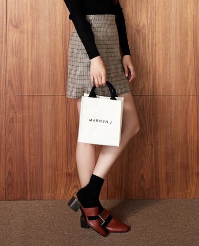  Marhen.J - Túi đeo vai nữ chữ nhật vải bố Ricky Mini 