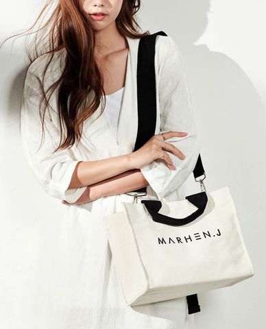  Marhen.J - Túi đeo vai chữ nhật vải bố Rico 