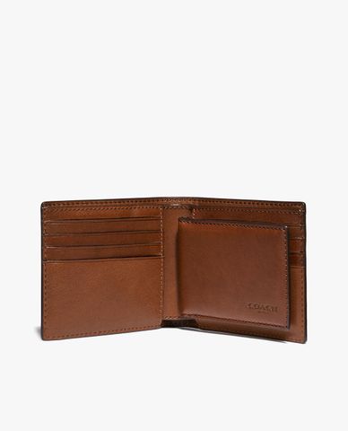  COACH - Ví da nam dạng gập Compact Id 