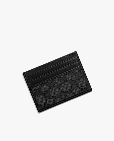  COACH - Ví nam đựng name card Signature Jacquard 