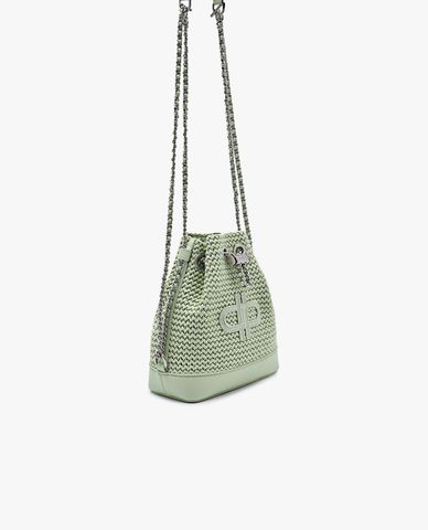  PEDRO - Túi rút dây nữ phom hình thang Icon Raffia Mini 