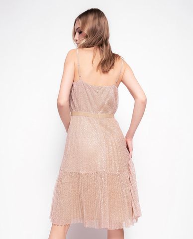  PINKO - Đầm midi hai dây xếp li Avigliano 