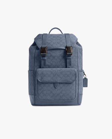  COACH - Balo nam phom chữ nhật phối hoạ tiết League Flap 