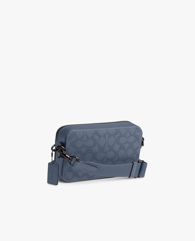  COACH - Túi đeo chéo nam phom chữ nhật Canvas Jacquard 