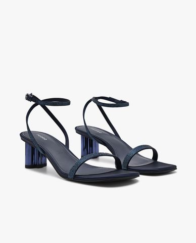  PEDRO - Giày sandals cao gót nữ mũi vuông Icon Leather 