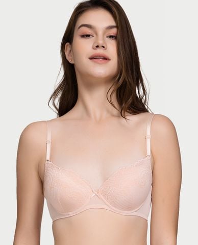  MISAKI - Áo ngực cup 3/4 ren đai lưới mút mỏng 