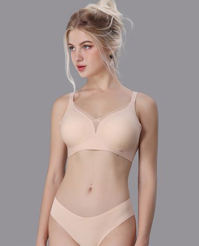  MISAKI - Áo ngực seamless trơn không gọng mút vừa 