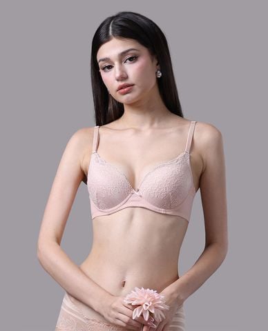  MISAKI - Áo ngực cup 3/4 ren đai lưới mút mỏng 