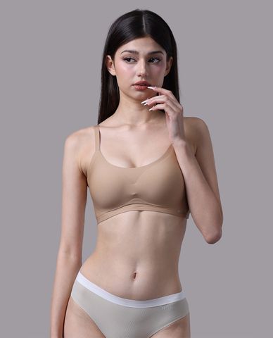  MISAKI - Áo ngực seamless trơn không gọng mút vừa 