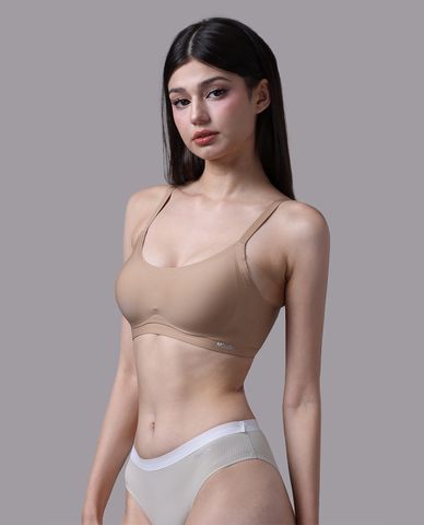  MISAKI - Áo ngực seamless trơn không gọng mút vừa 