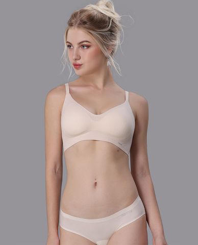  MISAKI - Áo ngực seamless trơn không gọng mút vừa 