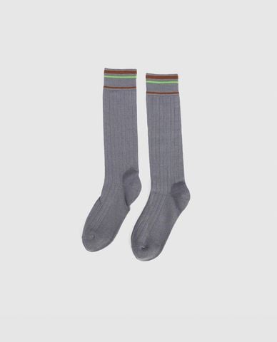  URBAN REVIVO - Vớ nữ cổ cao phối sọc nữ tính 