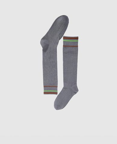  URBAN REVIVO - Vớ nữ cổ cao phối sọc nữ tính 