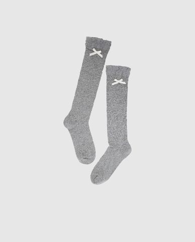  URBAN REVIVO - Vớ nữ cổ cao phối nơ nữ tính Bow Décor 