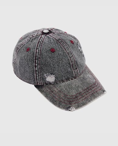  URBAN REVIVO - Nón bóng chày nam wash bạc cá tính Denim 