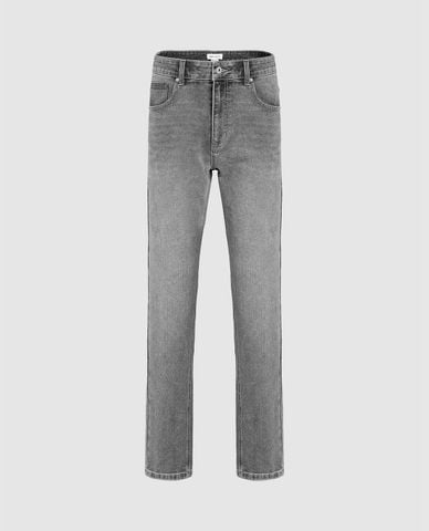 URBAN REVIVO - Quần jeans nam ống đứng wash bạc Straight 