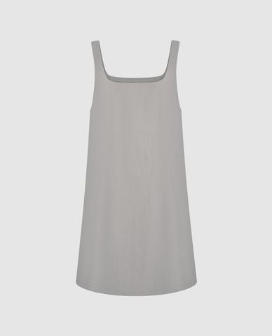  URBAN REVIVO - Đầm hai dây midi cổ vuông thời trang 