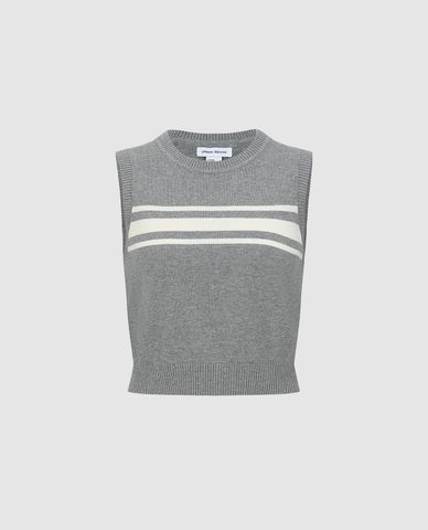  URBAN REVIVO - Áo sát nách nữ dệt kim kẻ sọc 