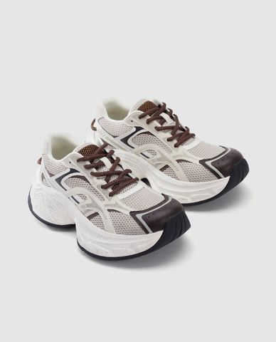  URBAN REVIVO - Giày sneakers nam cổ thấp Round Toe Dad 