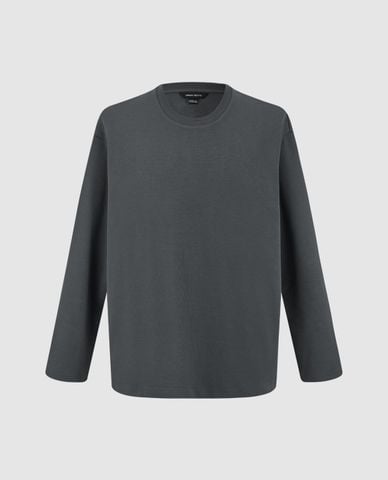  URBAN REVIVO - Áo thun nam cổ tròn tay dài Loose 