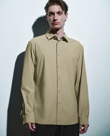  URBAN REVIVO - Áo sơ mi nam cổ bẻ tay dài Button Up Loose 