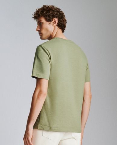  URBAN REVIVO - Áo thun nam cổ tròn tay ngắn Straight 