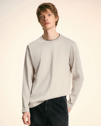  URBAN REVIVO - Áo thun nam cổ tròn thanh lịch 